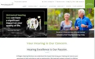 Rogers Hearing Solutions of Tewksbury website