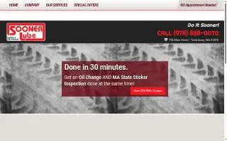 Sooner Lube website