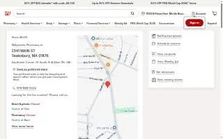 Walgreens of Tewksbury website