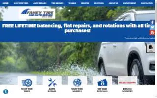Fahey's Tire Center website
