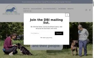 The Dog Behavior Institute of Wakefield website