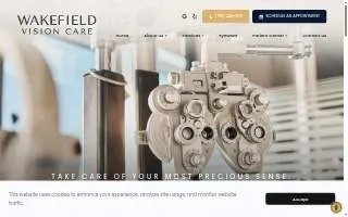 Wakefield Vision Care website