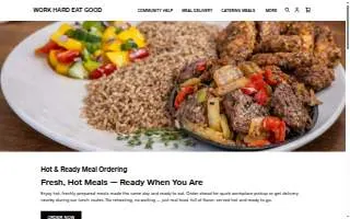 Work Hard Eat Good Meal Delivery of Wakefield website