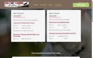 Hilltop Canine of Walpole website