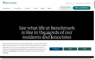 Benchmark Senior Living at Waltham Crossings website