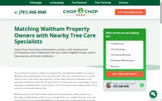 Chop Chop Tree website