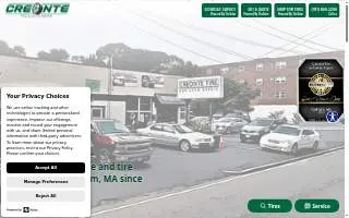Creonte Tire and Auto Repair website