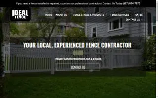 Ideal Fence of Waltham website