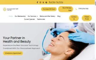 Compassionate Health Med Spa website