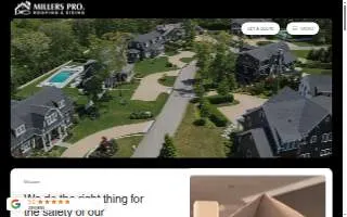 Millers Pro Roofing & Siding of Wareham website