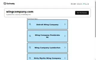 Wing Company website
