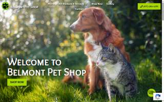 Belmont Pet Shop website