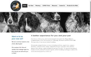 Heal Veterinary Clinic website