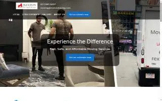 Rexton Moving & Storage website