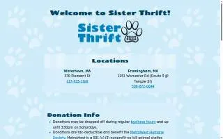 Sister Thrift of Watertown website
