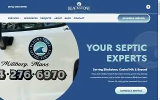 Blackstone Septic Service of Webster website