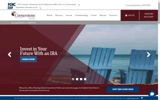 Cornerstone Bank website