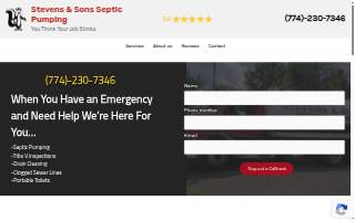 Stevens and sons septic pumping