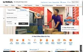 U-Box at U-Haul of Webster website