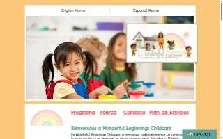 Wonderful Beginnings Childcare website