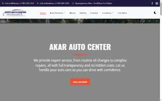 Akar Auto Center website