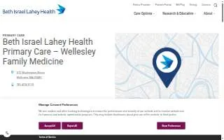 Beth Israel Lahey Health Primary Care – Wellesley Family Medicine website