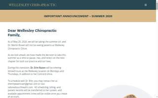 Wellesley Chiropractic Office