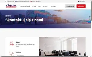 Chopin Parcel Service website