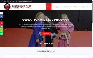 Gabriel Gladiator Training Center website