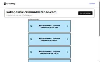 Kokonowski Criminal Defense of West Springfield website