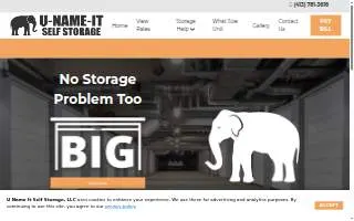 U-Name-It Self Storage website