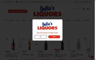 Julio's Liquors website