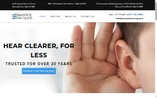 Baystate Hearing Aids of Westfield website