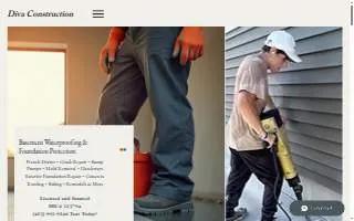 Diva construction of Westfield website