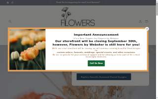 Flowers By Webster website