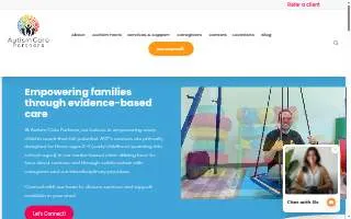 Autism Care Partners of Westford website