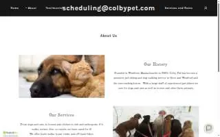 Colby Pet Services website