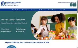 Greater Lowell Pediatrics of Westford website