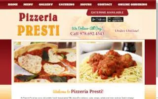 Pizzeria Presti website
