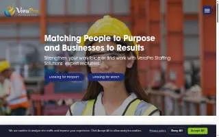 VeraPro Staffing Services website