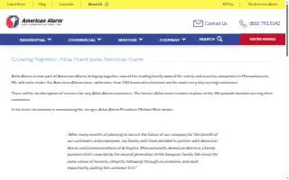 Atlas Alarm Corporation website