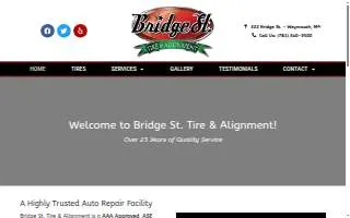 Bridge Street Tire & Alignment Inc. website