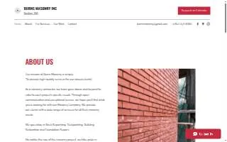 Burns Masonry Inc. website
