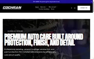 Cochran Auto Detailing Inc of Weymouth website