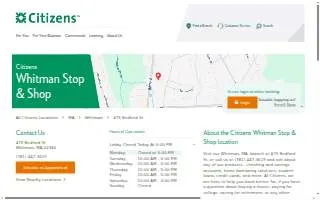 Citizens Bank of Whitman website
