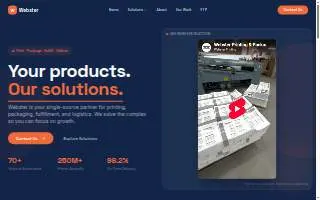 Webster Printing & Packaging website