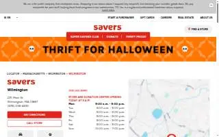 Savers of Wilmington website