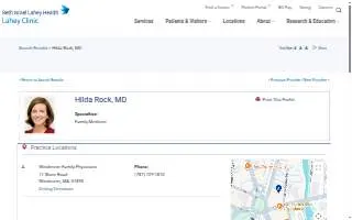 Hilda Rock, MD website