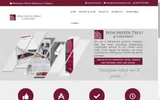 Winchester Print & Stationery website