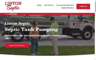 Linton Septic of Winthrop website